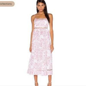 Zimmermann Dress 1 US 6 Pink Roza Ladder Maxi Silk Floral